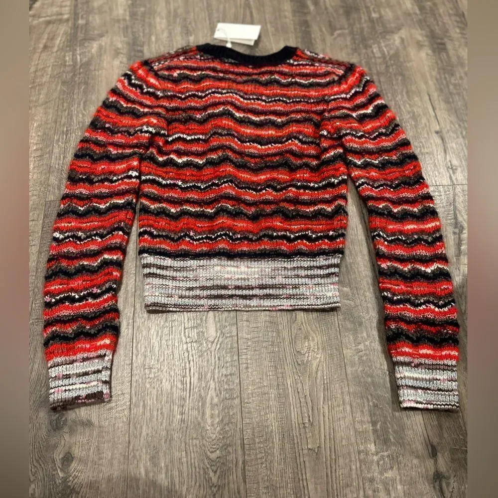 Tory Burch Lurex Stripe Stretch-Mohair Sweater